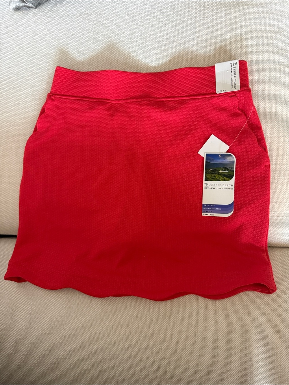 Pebble Beach Women's Bright Red Performance Skirt